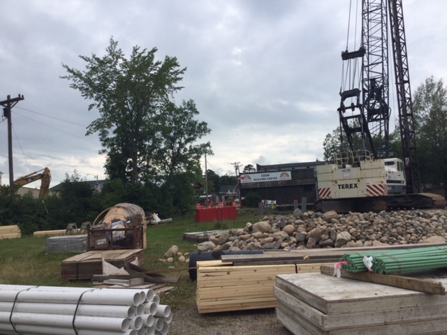 Bridge Construction Progress on the North River Street in Cook