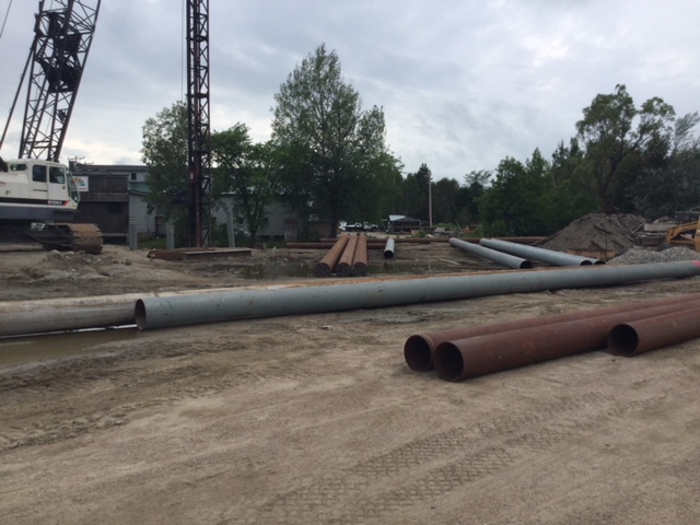 Bridge Construction Progress on the North River Street in Cook