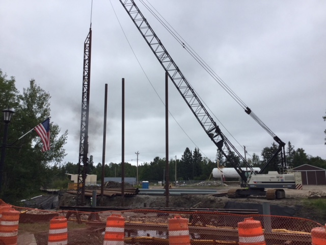 Bridge Construction Progress on the North River Street in Cook
