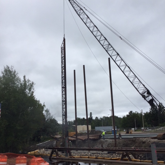 Bridge Construction Progress on the North River Street in Cook