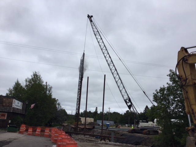 Bridge Construction Progress on the North River Street in Cook