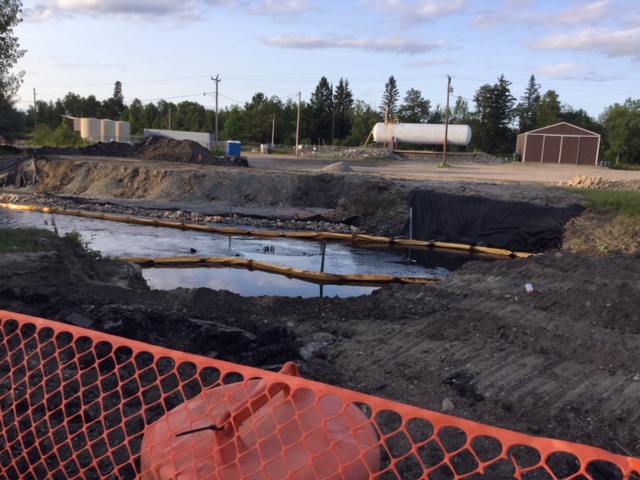 Bridge Construction Progress on the North River Street in Cook