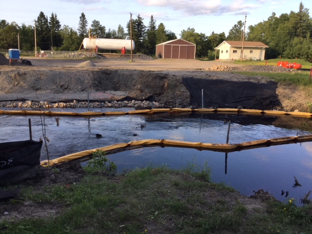 Bridge Construction Progress on the North River Street in Cook