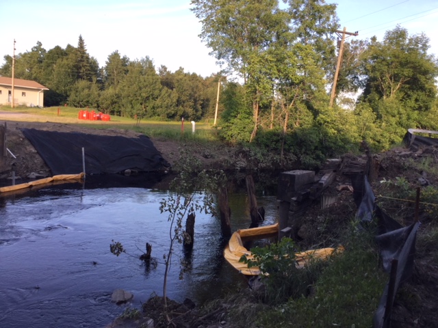 Bridge Construction Progress on the North River Street in Cook