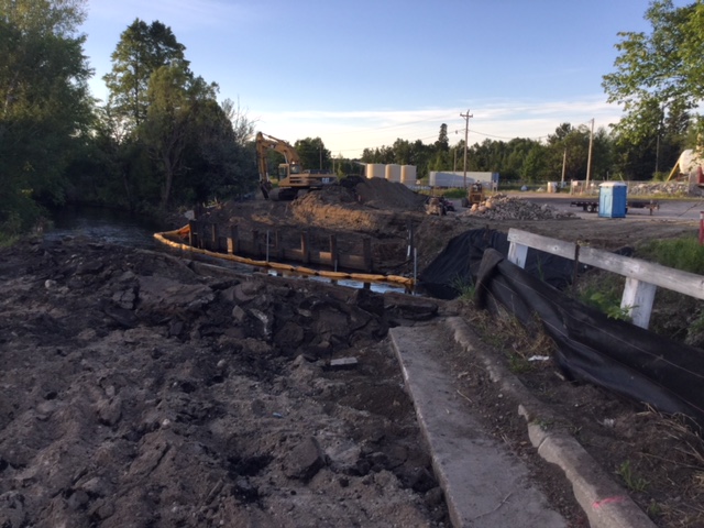 Bridge Construction Progress on the North River Street in Cook