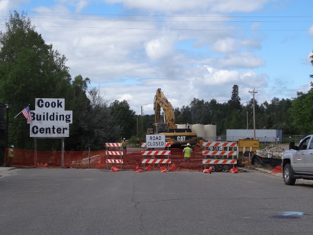 Bridge Construction Progress on the North River Street in Cook