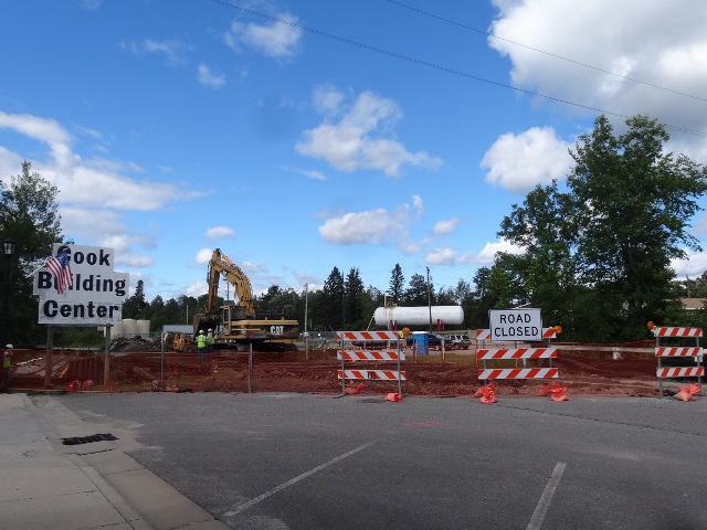 Bridge Construction Progress on the North River Street in Cook