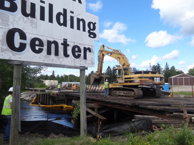 Bridge Construction Progress on the North River Street in Cook