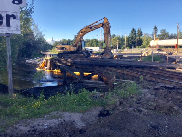 Bridge Construction Progress on the North River Street in Cook