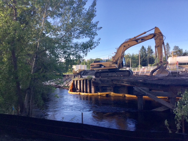 Bridge Construction Progress on the North River Street in Cook