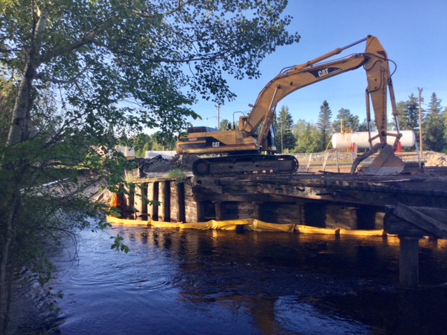 Bridge Construction Progress on the North River Street in Cook