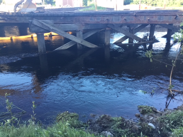 Bridge Construction Progress on the North River Street in Cook