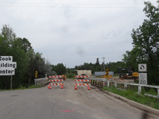 Bridge Construction Progress on the North River Street in Cook